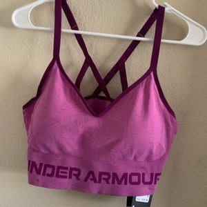 NEW Under Armour Light Support Sports Bra In Purple
